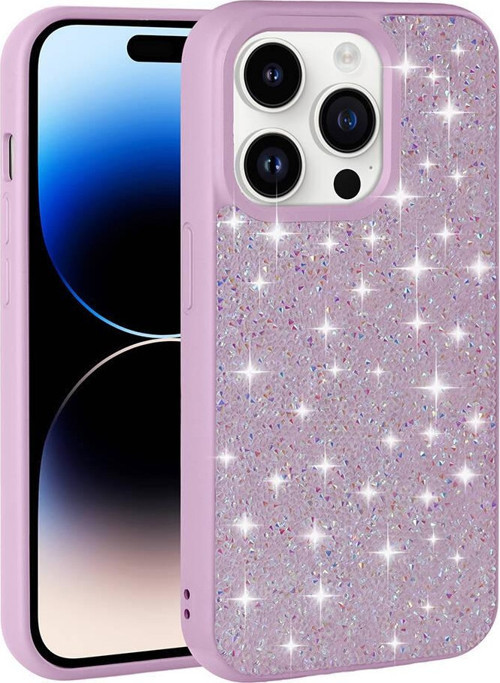 Apple iPhone 14 Pro Kılıf Kamera Korumalı Parlak Taşlı Tasarım Zore Pırlanta Kapak