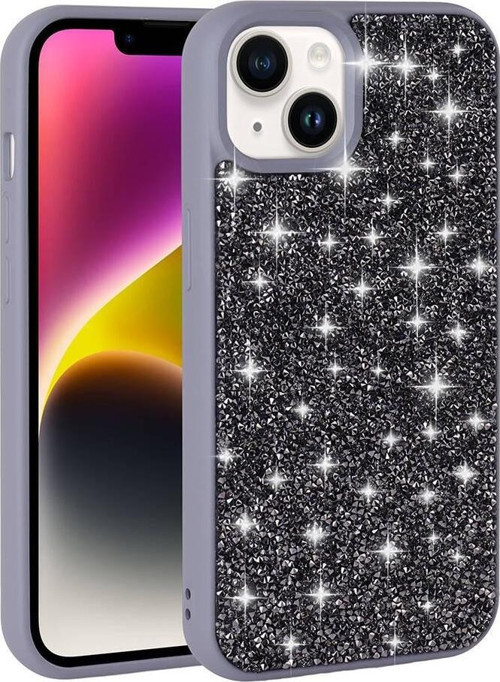 Apple iPhone 15 Plus Kılıf Kamera Korumalı Parlak Taşlı Tasarım Zore Pırlanta Kapak