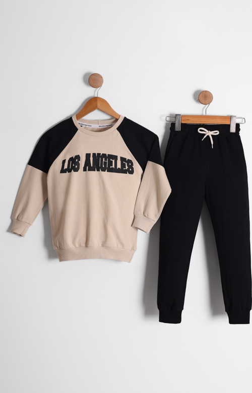 Erkek Çocuk Los Angeles Baskılı Reglan Kol 2 İplik Eşofman Takımı