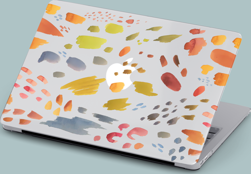 Macbook Pro (M1-M2) Kılıf 16.2 inç A2485-A2780 Mirmac10 Şeffaf Sert Kapak Suluboya