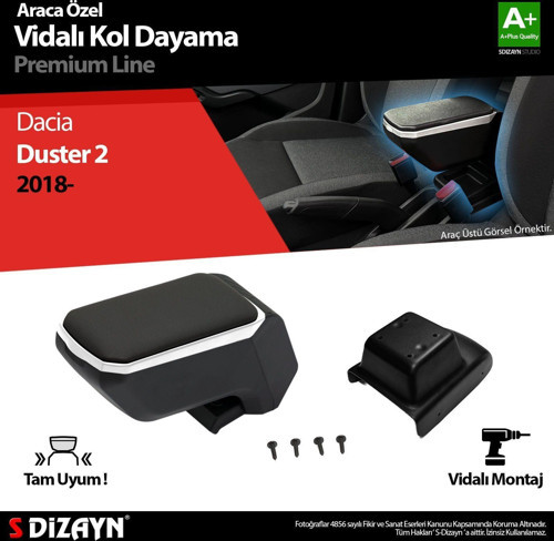 ter Uyumlu 2 Kol Dayama Kolçak ABS Vidalı Gri 2018 Üzeri A+Kalite Parça
