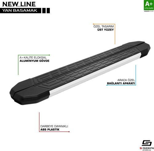 S-Dizayn Renault Austral NewLine Aluminyum Yan Basamak 183 Cm 2023 Üzeri