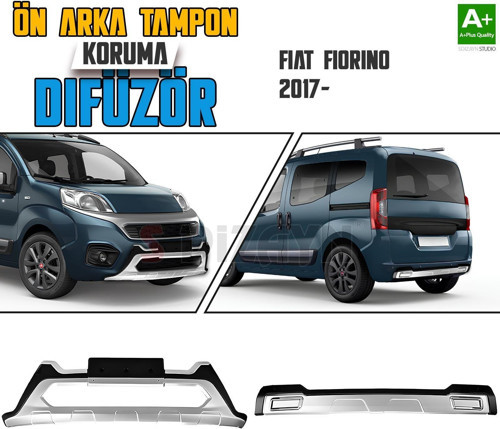 S-Dizayn Fiat Fiorino Ön ve Arka Tampon Koruma Difüzör Seti 2017 Üzeri A+ Kalite