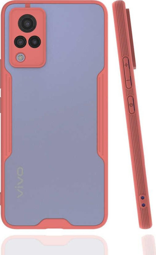 Vivo V21 Kılıf Zore Parfe Kenarları Pastel Renk Silikon Kılıf