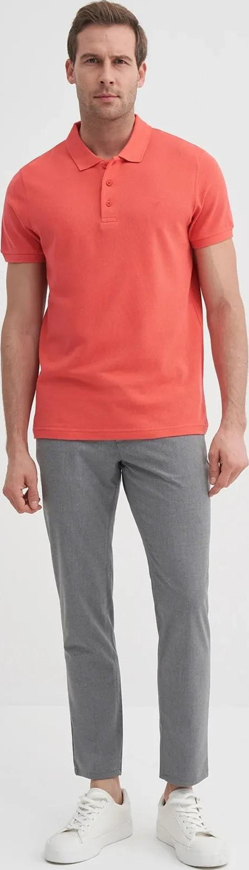 Polo Yaka Slim Fit Pike Düz Pamuklu Tişört
