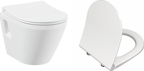 İntegra Rim-ex Kanalsız Asma Klozet + VitrA Slim Duroplast Klozet Kapağı 7062L003-0850