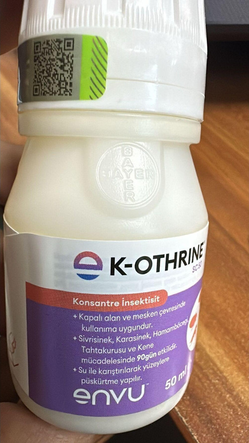 Envu K-Othrine Sc50 Hamamböceği Pire Tahtakurusu Ve Sivrisinek Etkili Konsantre 50 Ml