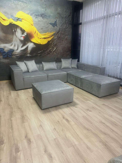 Angelo 4 Modül + 2 Puf Köşe Koltuk Takımı Bayb Face Kadife Venüs 25