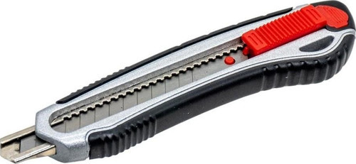 Pro Metal Gövde Maket Bıçağı 9 mm Otomatik Kilitli Kauçuk Kaplama