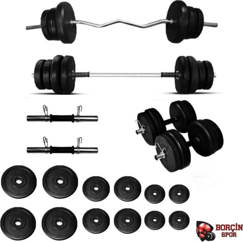 68 Kg Halter-dambıl Ve Zbar Seti Ağırlık Seti Vücut Geliştirme Seti