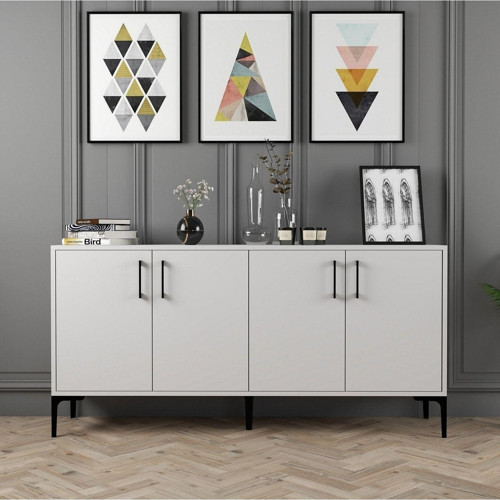 Kiev 160cm Konsol - Beyaz - Beyaz
