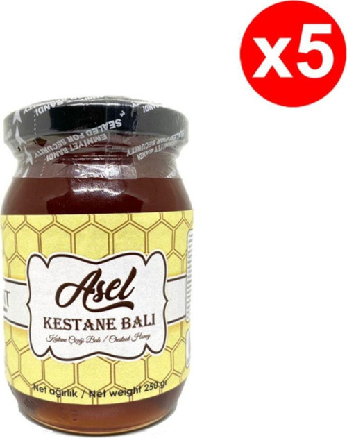 Katkısız Doğal Zonguldak Yöresi Kestane Balı 250 Gr 5 Adet