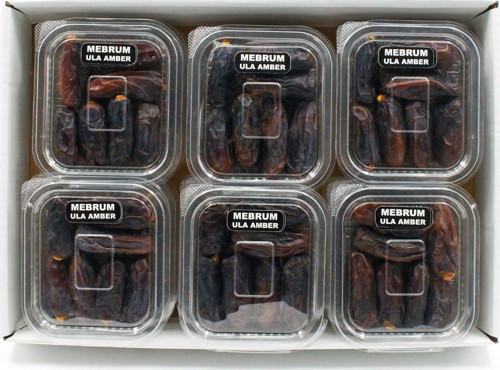 Medine Mebrum Ula Amber Hurma 12 Li Paket - 100 Gr Besleyici Tadımlık Hac Dönüşü Hediyelik Hurma