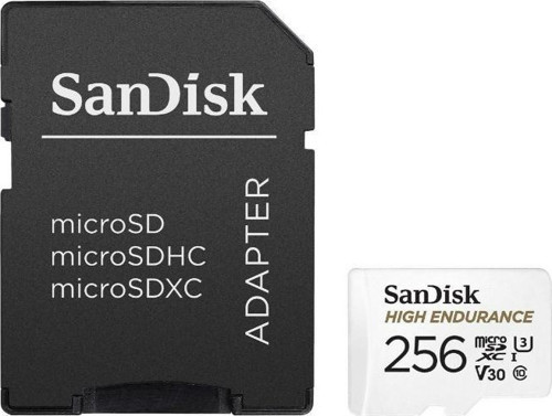 High Endurance 256GB 100/40MB/s microSDXC C10 V30 Adaptörlü Hafıza Kartı SDSQQNR-256G-GN6IA