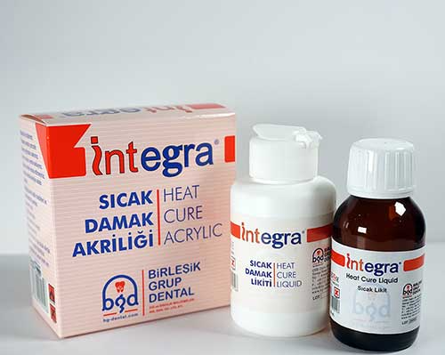 İntegra Sıcak Damak Akriliği Diş Hekimliği Fakültesi Öğrencileri İçin 80 gr Akrilik + 50 ml Likit