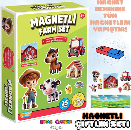 Magnetli Çiftlik Seti - Magnetli Farm Set - Magical Magnet - Çiftlik Oyunu - Hayvanlı Magnetler - Ha