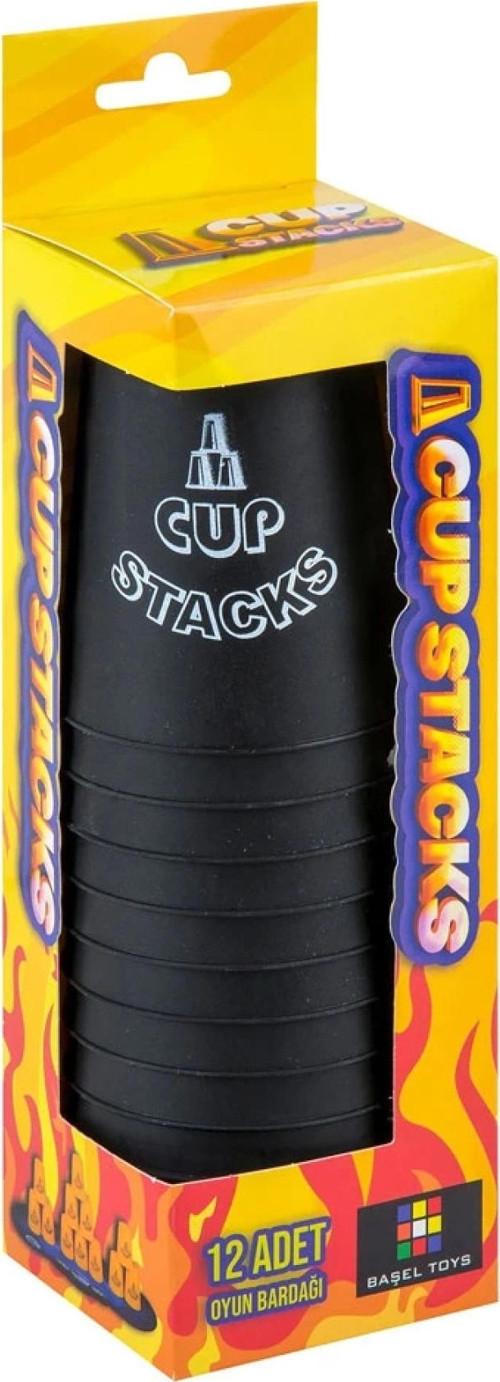 Orijinal Cup Stacks Bardak Oyunu - Speed Cup - Hızlı Bardaklar Oyunu - Hızlı Bardak Oyunu - Siyah