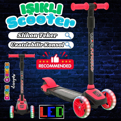 Cool Wheels Twist FR58048 Pembe 3 Tekerlekli Işıklı Çocuk Scooter