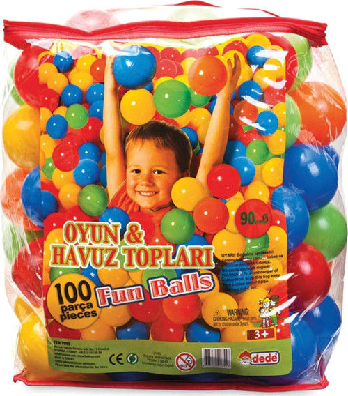 Oyun Havuz Topu 100'lü PVC (9 mm.) - Oyun Topları - Havuz Topları - Renkli Toplar