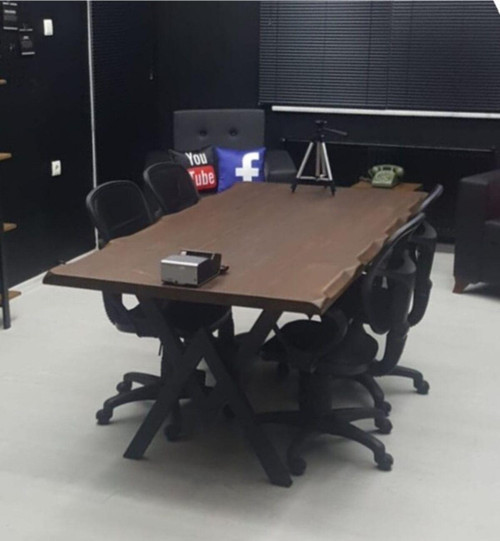 Masif Doğal Ağaç Toplantı Ve Ofis Masası ( 85 cm - 125 cm )