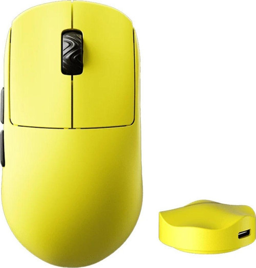V8 8K Hz Pixart 3950 Sensör Sarı Kablosuz Simetrik Gaming Mouse