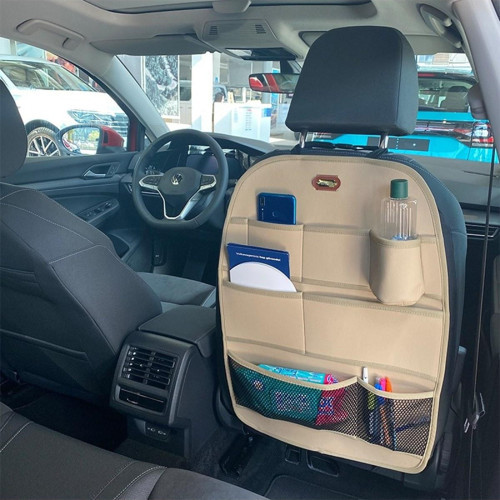 Fiat Fullback Araç İçi Deri Koltuk Arkası Organizer Düzenleyici Koruyucu Bej