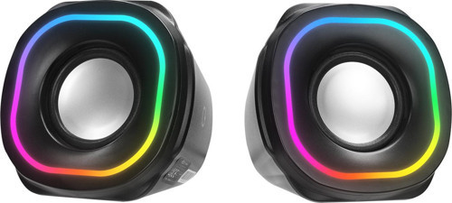 MD-180 2.0 3W*2 RGB Aydınlatmalı USB + 3.5MM USB 5V Bilgisayar Hoparlörü Siyah