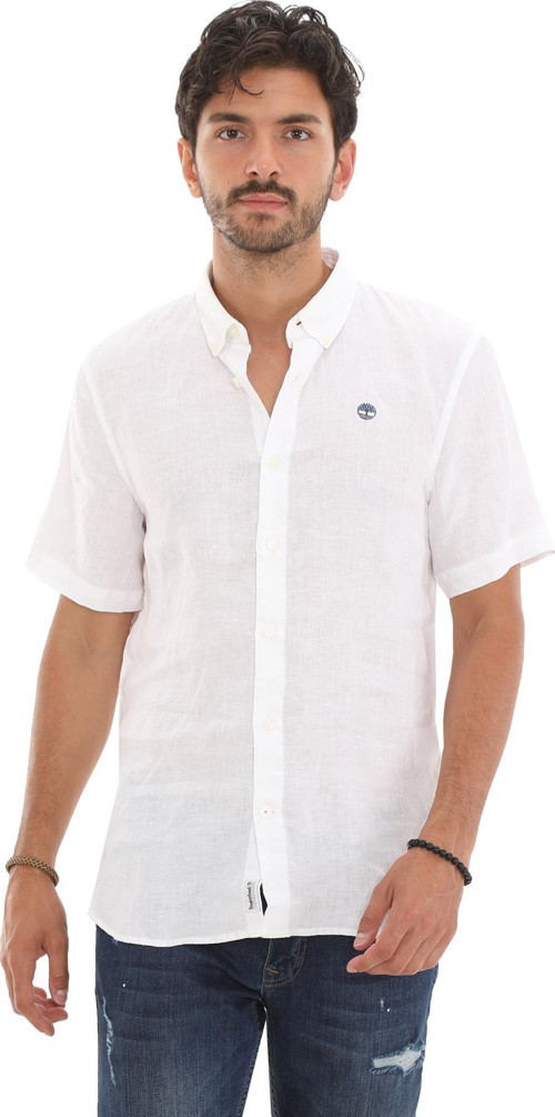 B0A2DCC1001-R Timberland Ss Linen Shirt Erkek Gömlek Beyaz