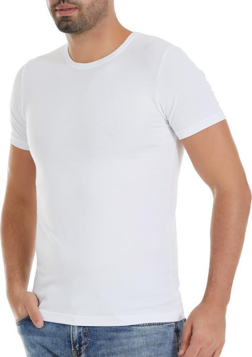 6 Adet Yıldız Erkek Modal Kısa Kollu T-Shirt Fanila Beyaz 335