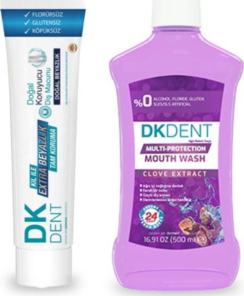 Klasik Yetişkin Diş Macunu 75 ml & Karanfil Özlü Ağız Bakım Suyu 500 ml
