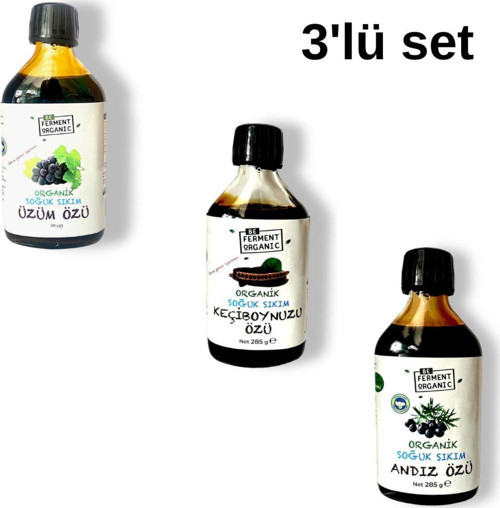 Beferment Organic Sertifikalı Özler Seti (285 G) Keçiboynuzu, Dut, Üzüm Özü