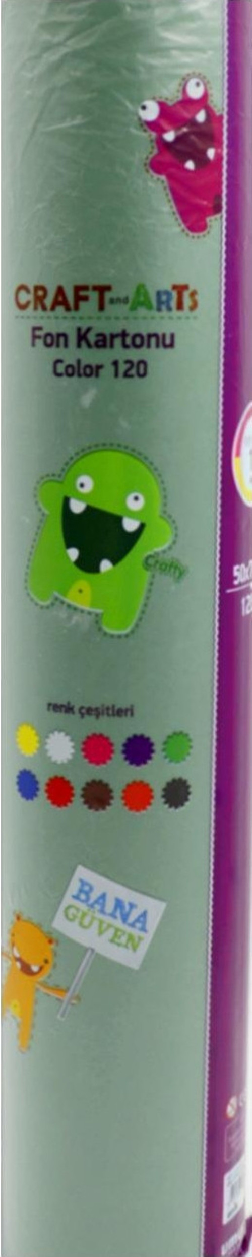 10 Renk Rulo Fon Kartonu 50x70 120 gr (UCA-100-5070-R)