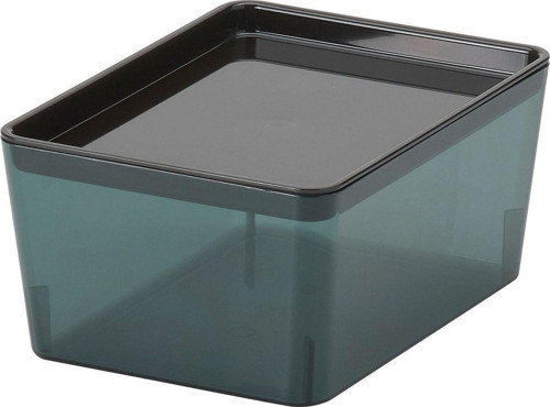 Kapaklı Kutu, Şeffaf Siyah Renk Meridyendukkan 13X18X8 Cm Düzenleme Kutusu