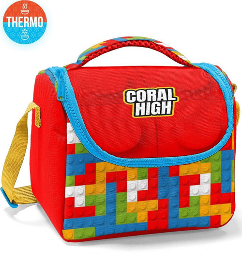 Coral High Kids Renkli Blok Desenli Thermo Beslenme Çantası 11791