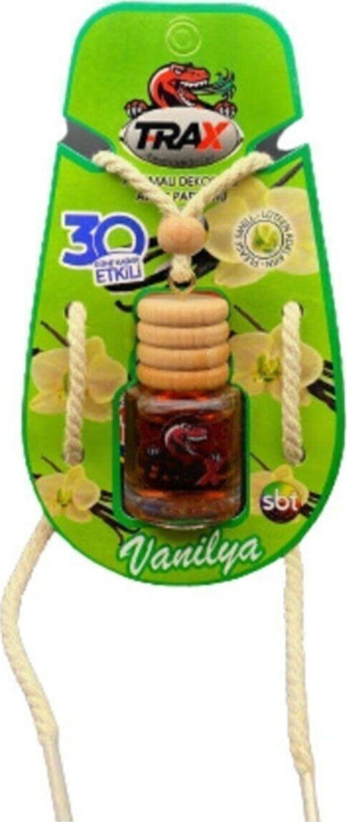 Oto Araç Ayna Asma Şişe Cam Koku Vanilya Aromalı Oto Parfümü 8Ml