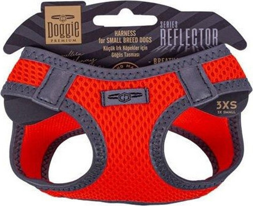 Havalı Dokuma Reflektör Küçük Irk Köpek Göğüs Tasması Xxxsmall Turuncu 22-26 Cm - Petshopundan