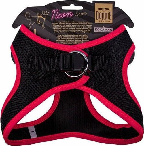 Havalı Dokuma Neon Küçük Irk Köpek Göğüs Tasması Large Pembe 42-48 Cm - Petshopundan