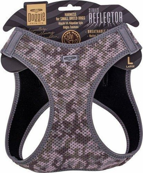 Havalı Dokuma Reflektör Küçük Irk Köpek Göğüs Tasması Large Kamuflaj 42-48 Cm - Petshopundan