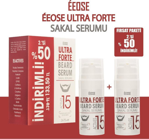 Ultra Forte Sakal Serumu 75 ml + 2.si· %50 İndirimli