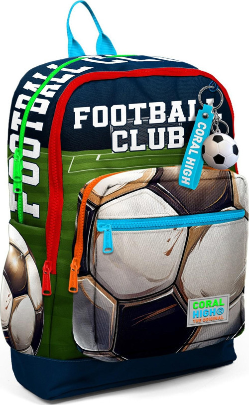Kids Lacivert Futbol Desenli Dört Bölmeli Okul Sırt Çantası 23779