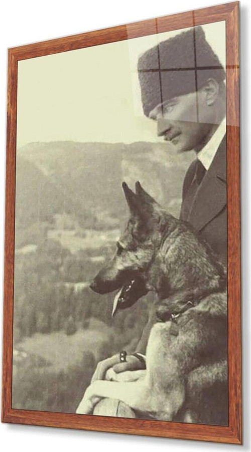 Atatürk Cam Tablo 4Mm Dayanıklı Temperli Cam, Atatürk Glass Wall Art