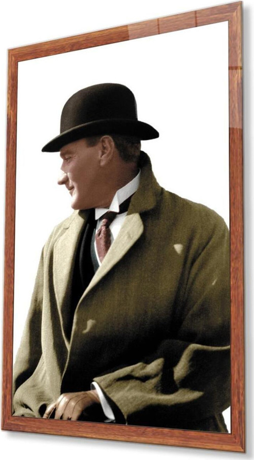 Atatürk Cam Tablo 4Mm Dayanıklı Temperli Cam, Atatürk Glass Wall Art