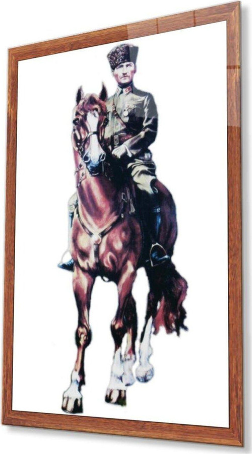 Atatürk Cam Tablo 4Mm Dayanıklı Temperli Cam, Atatürk Glass Wall Art