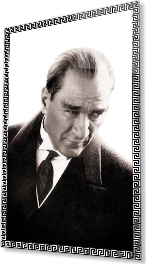 Atatürk Cam Tablo 4Mm Dayanıklı Temperli Cam, Atatürk Glass Wall Art