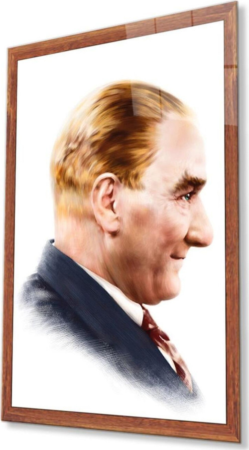 Atatürk Cam Tablo 4Mm Dayanıklı Temperli Cam, Atatürk Glass Wall Art