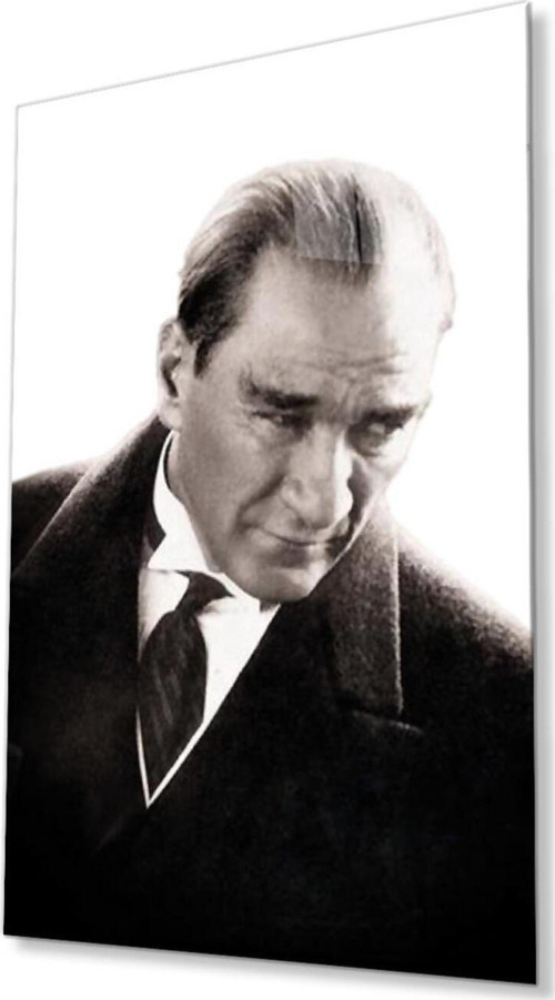 Atatürk Cam Tablo 4Mm Dayanıklı Temperli Cam, Atatürk Glass Wall Art