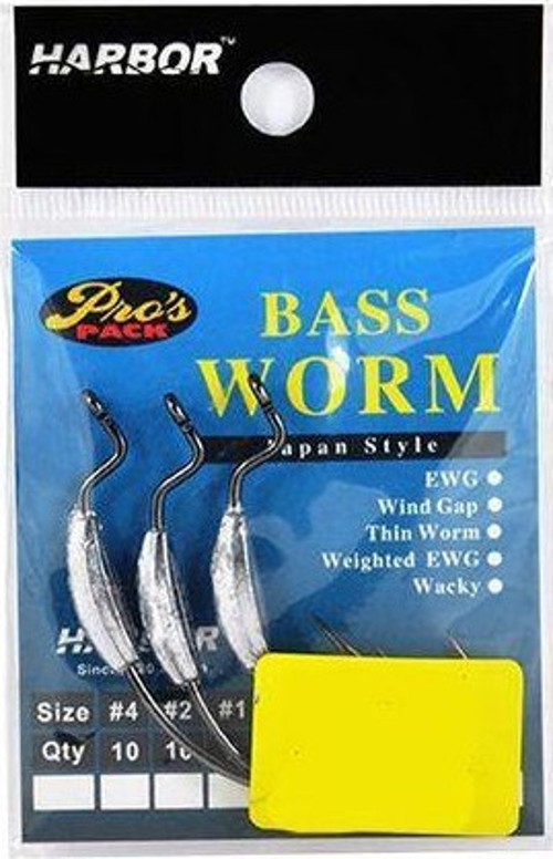 Sh52 Bass Worm No:2/0 4 Pcs Jig Head