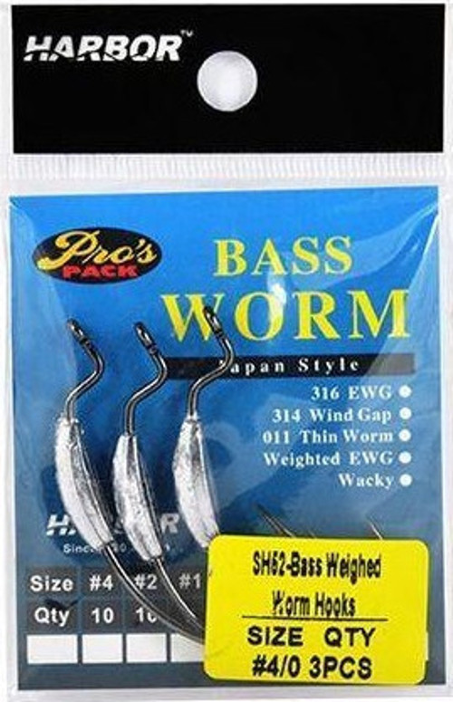 Sh52 Bass Worm No:4/0 3 Pcs Jig Head