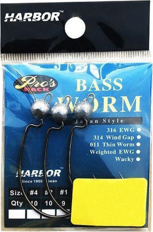 Sh53 Bass Worm No:3/0 3 Pcs Jig Head