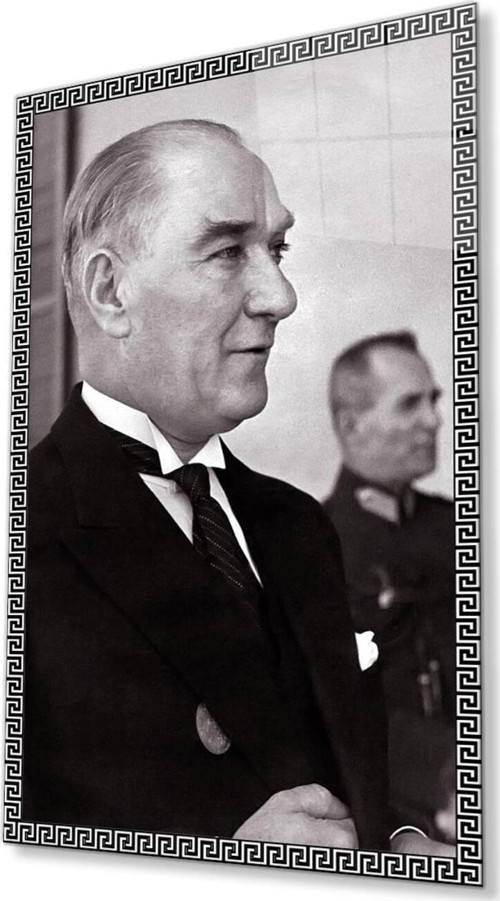 Atatürk Cam Tablo 4Mm Dayanıklı Temperli Cam, Atatürk Glass Wall Art